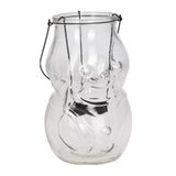 Windlichtglas Schneemann 30 cm